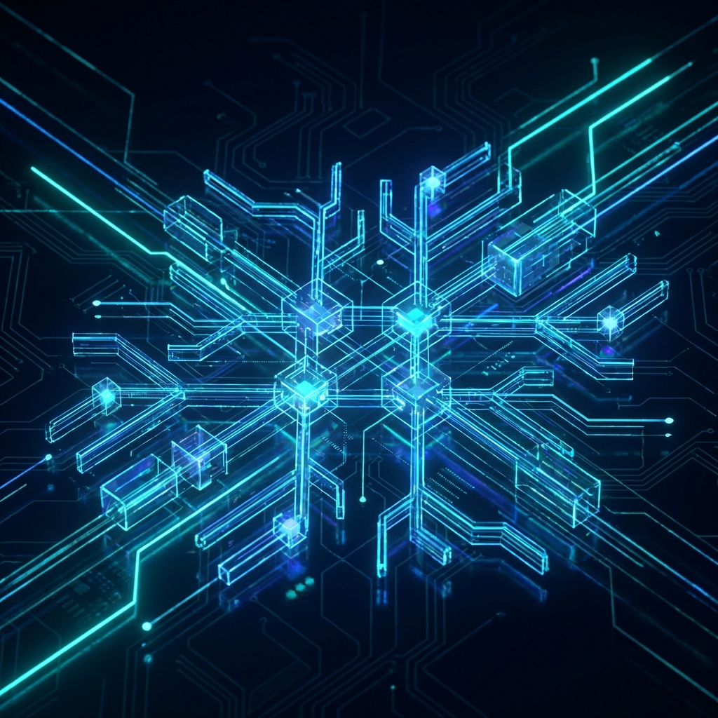 Futuristic Architecture and AI Fusion